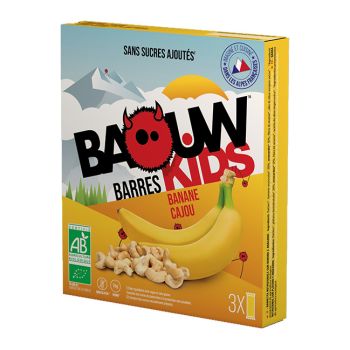 3 Barres énergétiques Baouw Banane - Cajou