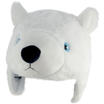 Couvre casque peluche Ours Polaire