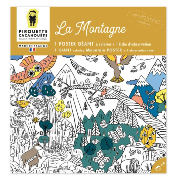 Poster XXL à colorier Montagne Pirouette Cacahouète