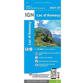 Carte IGN Lac d'Annecy