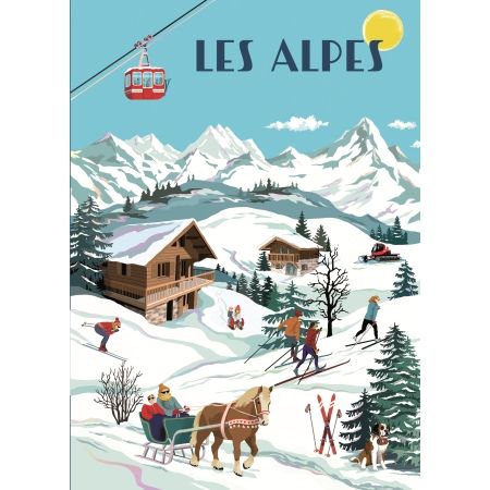 Cahier Les Alpes Cartes d'Art