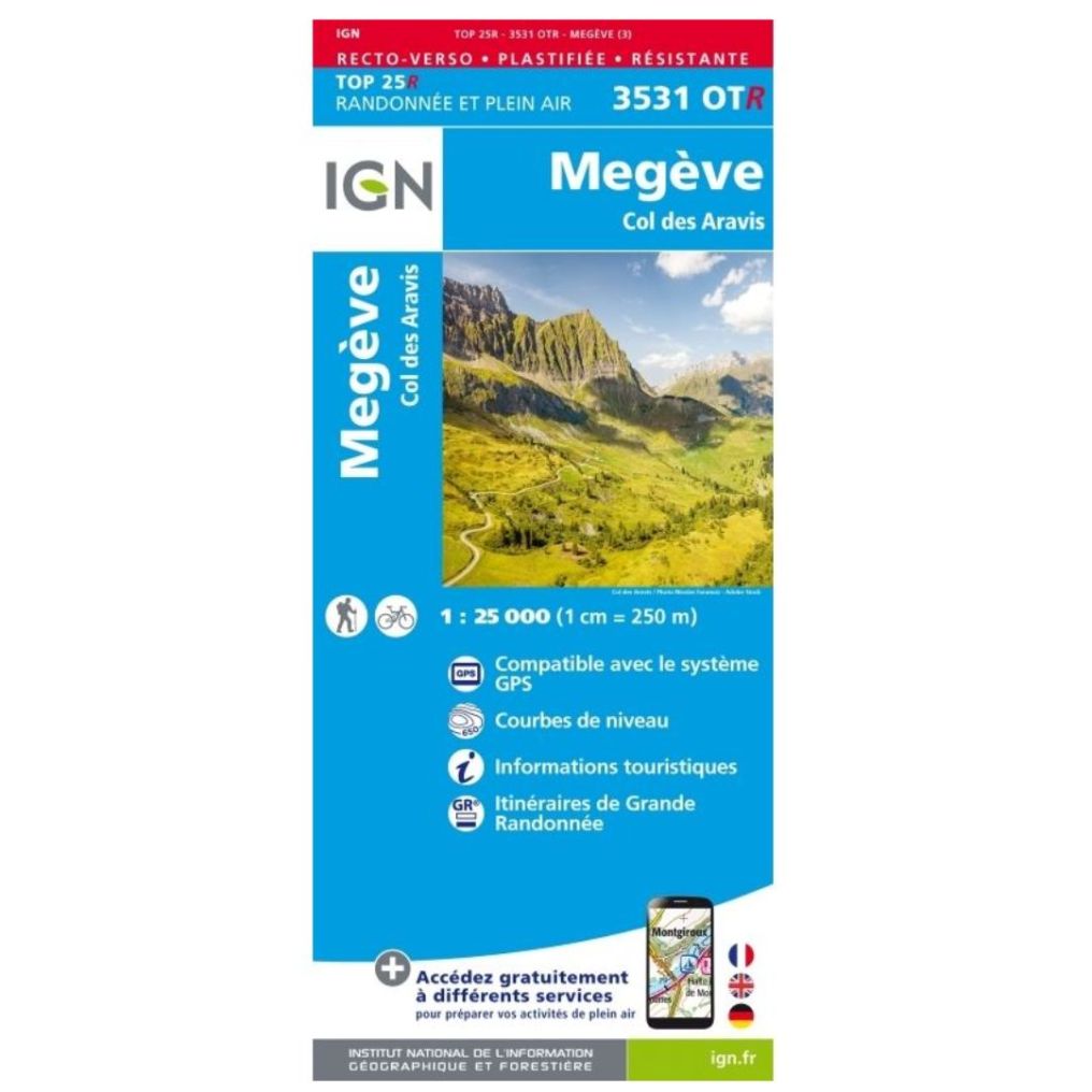 Carte IGN megève résistante 2024