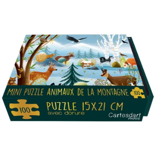 Mini puzzle les animaux de la montagne de chez Cartes d'art