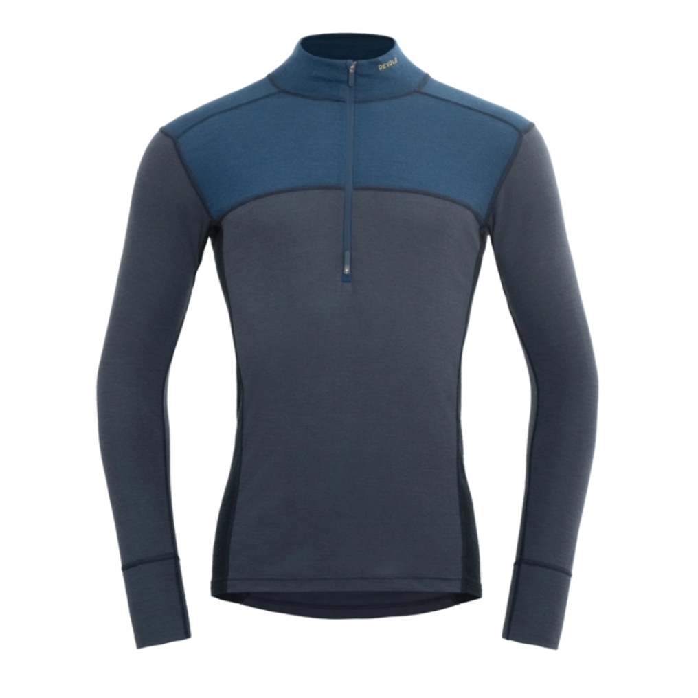 Devold Lauparen Merino 90 Zip Neck Man Flood Night Ink