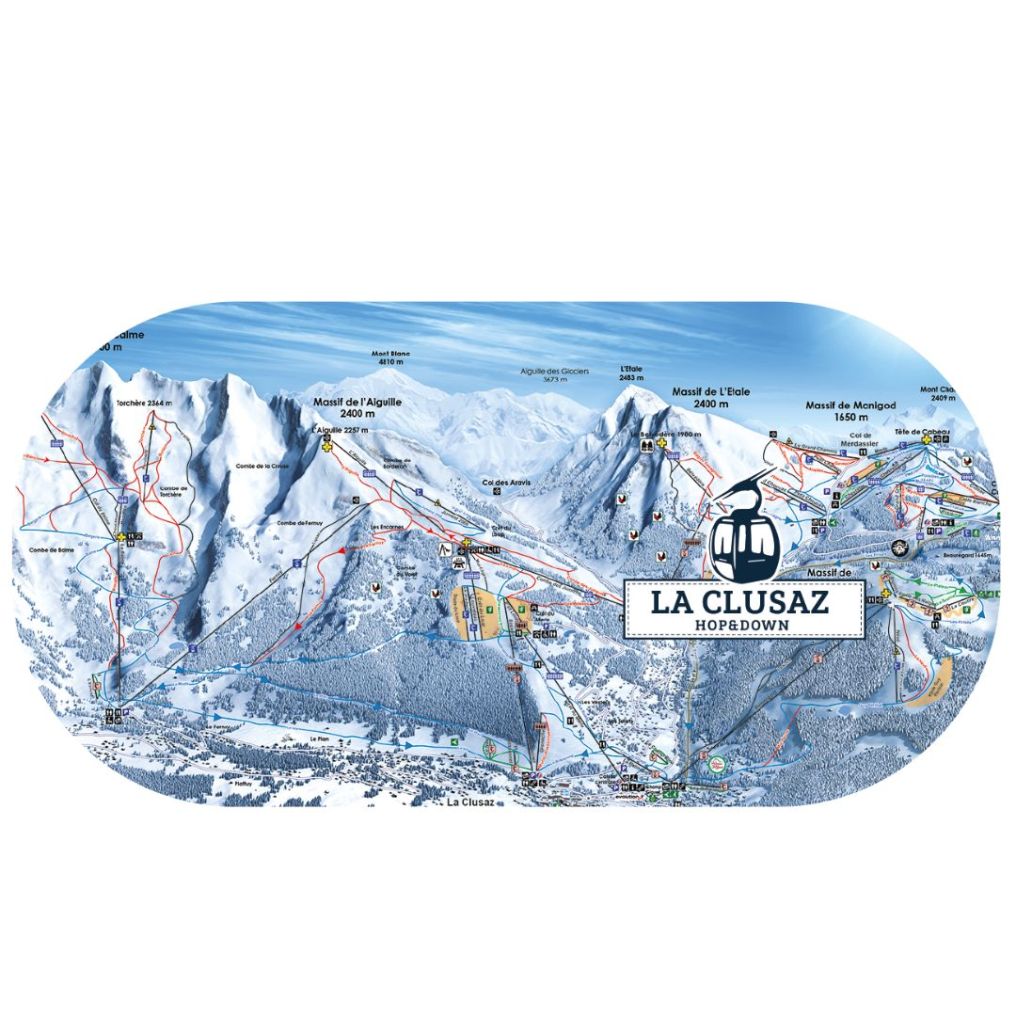 Protège Masque Plan des pistes La Clusaz