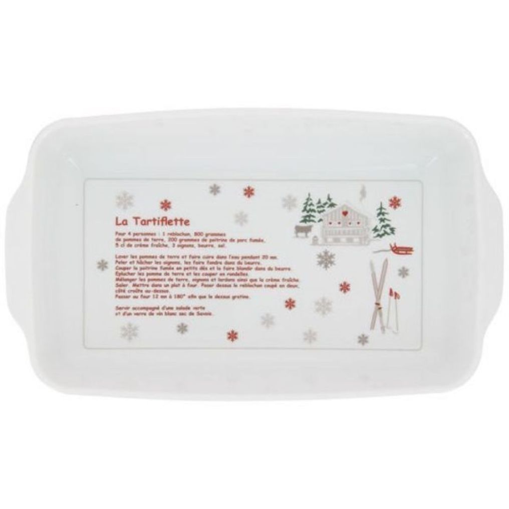 Plat rectangulaire 27 cm / recette la tartiflette