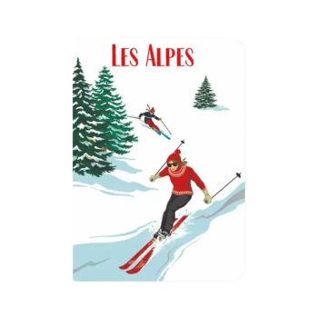 Calepin souple Skieur Cartes d'Art