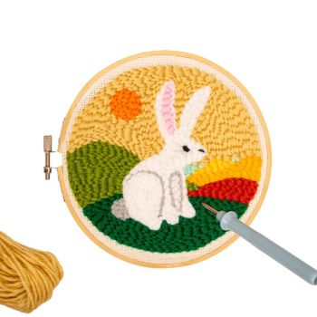 KIKKERLAND Kit punch needle Lapin