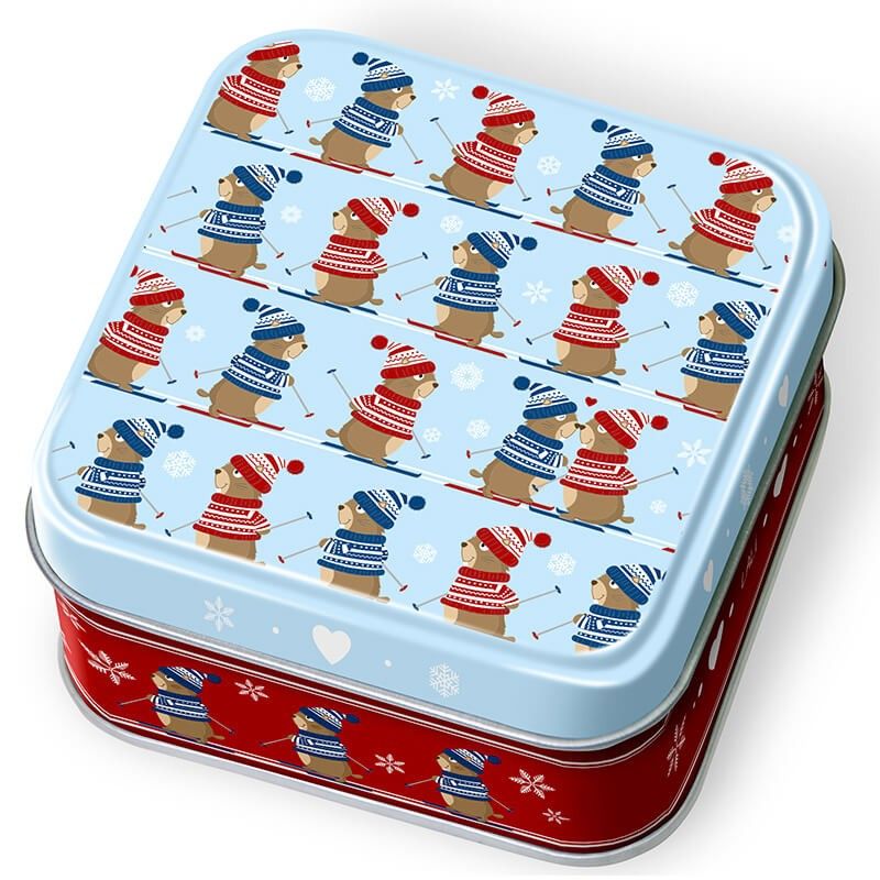 Boite Télécabine avec bonbons Myrtille et Framboise