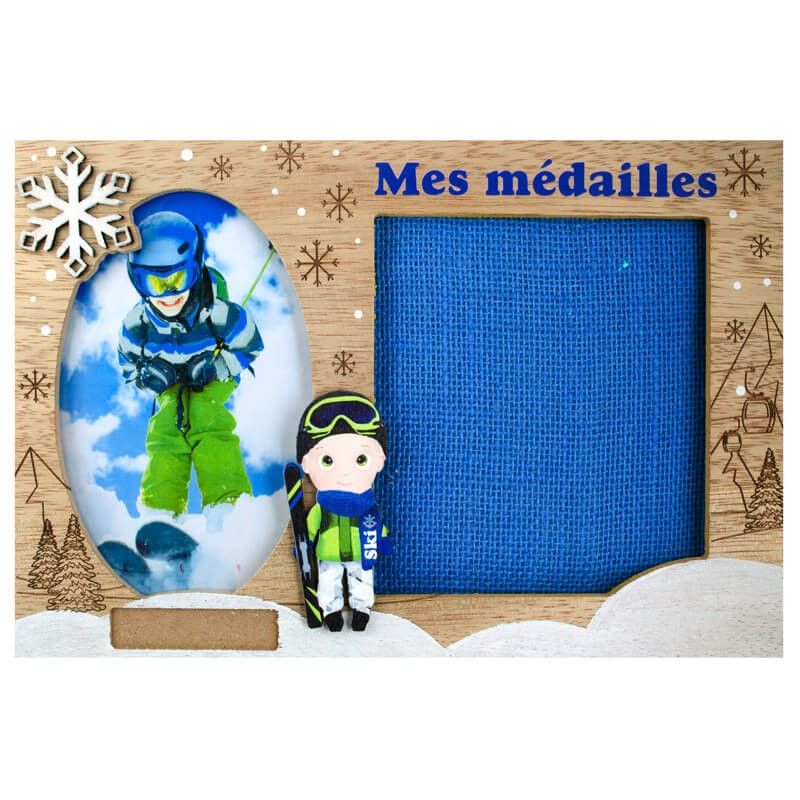 Cadre Photo Mes Médailles Skieur