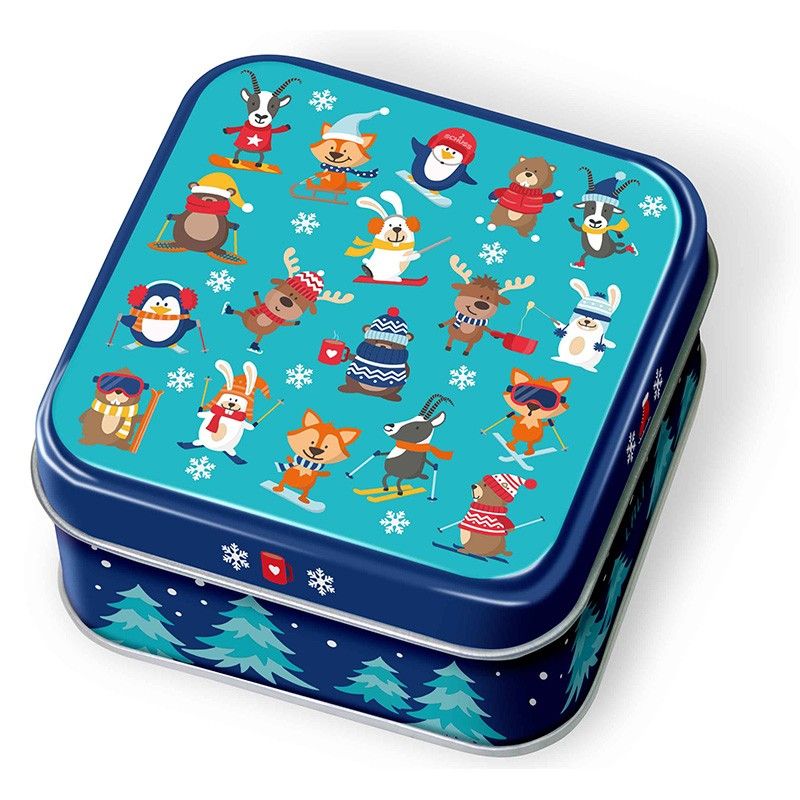 Boite Tout Schuss avec bonbons Myrtille et Framboise