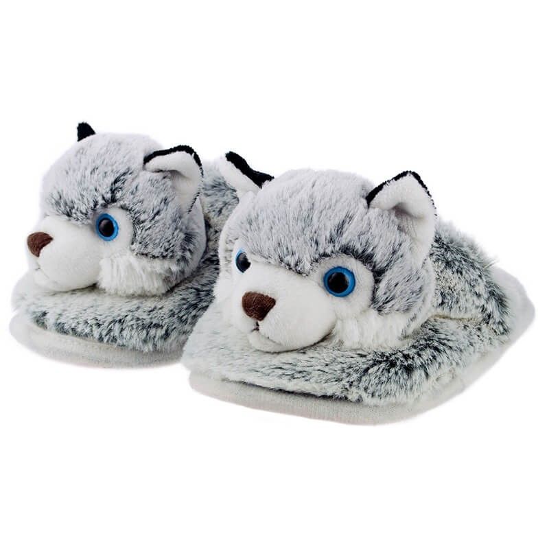 Chaussons Peluche Husky