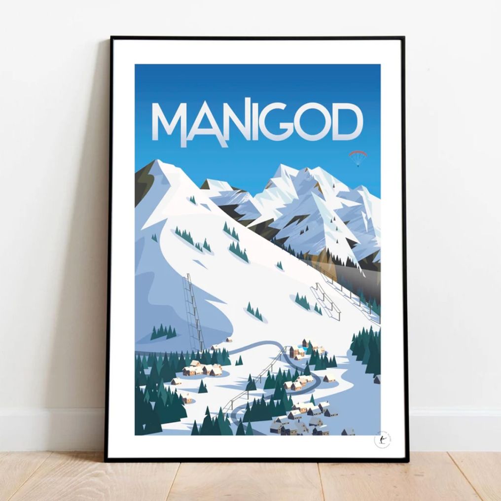 Affiche Vintage Affiche Alpine Manigod