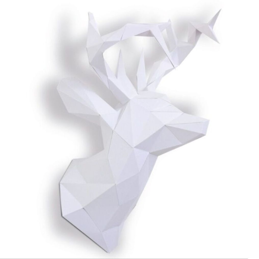 Agent Paper Tête de cerf à construire 3D