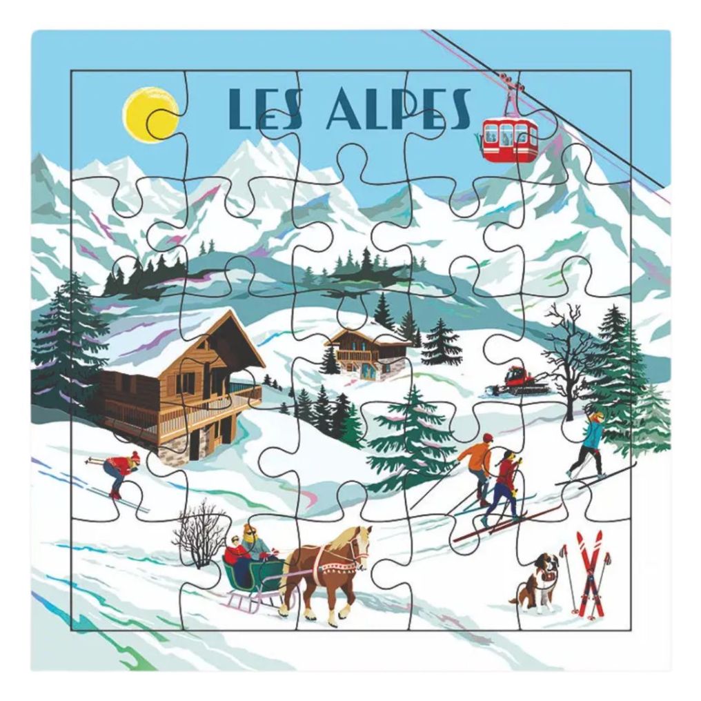 Carte Puzzle Les Alpes Carte d'Art