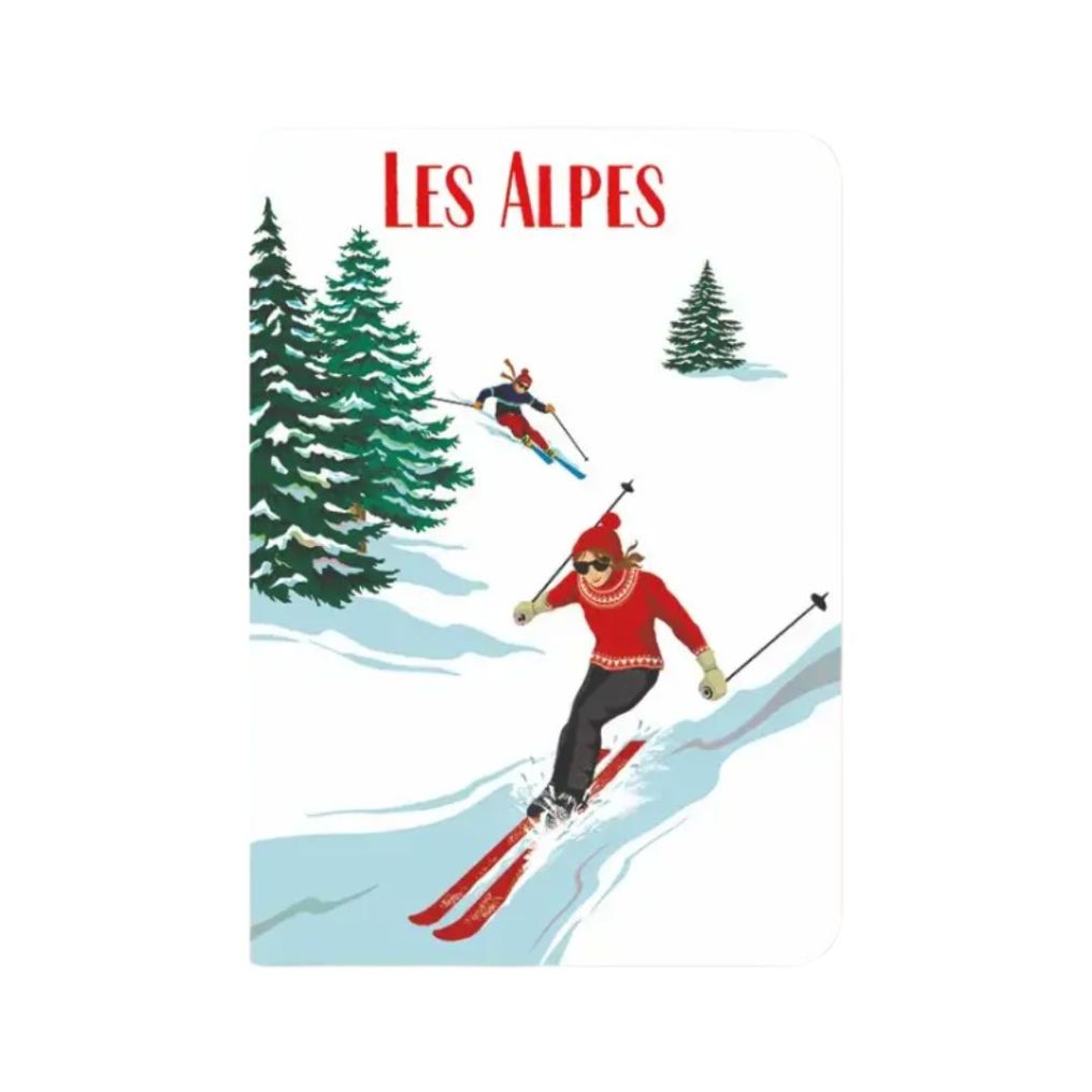 Calepin souple A6 skieur de Cartes d'art
