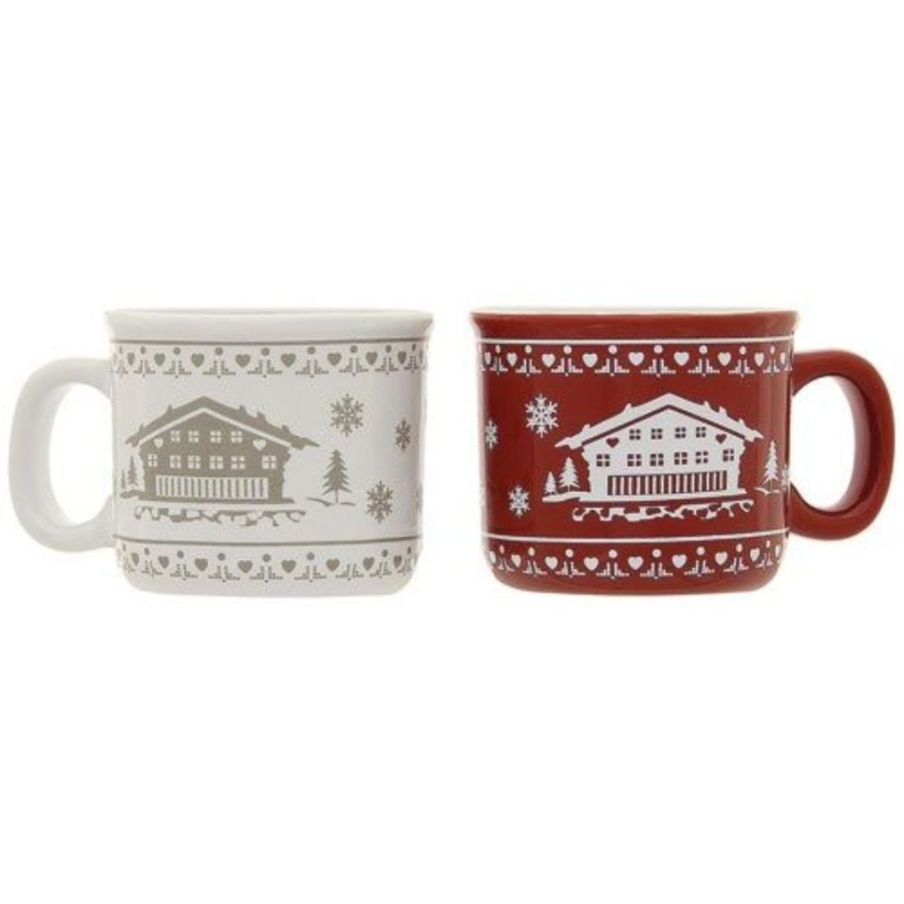 Coffret 4 mugs expresso chalet