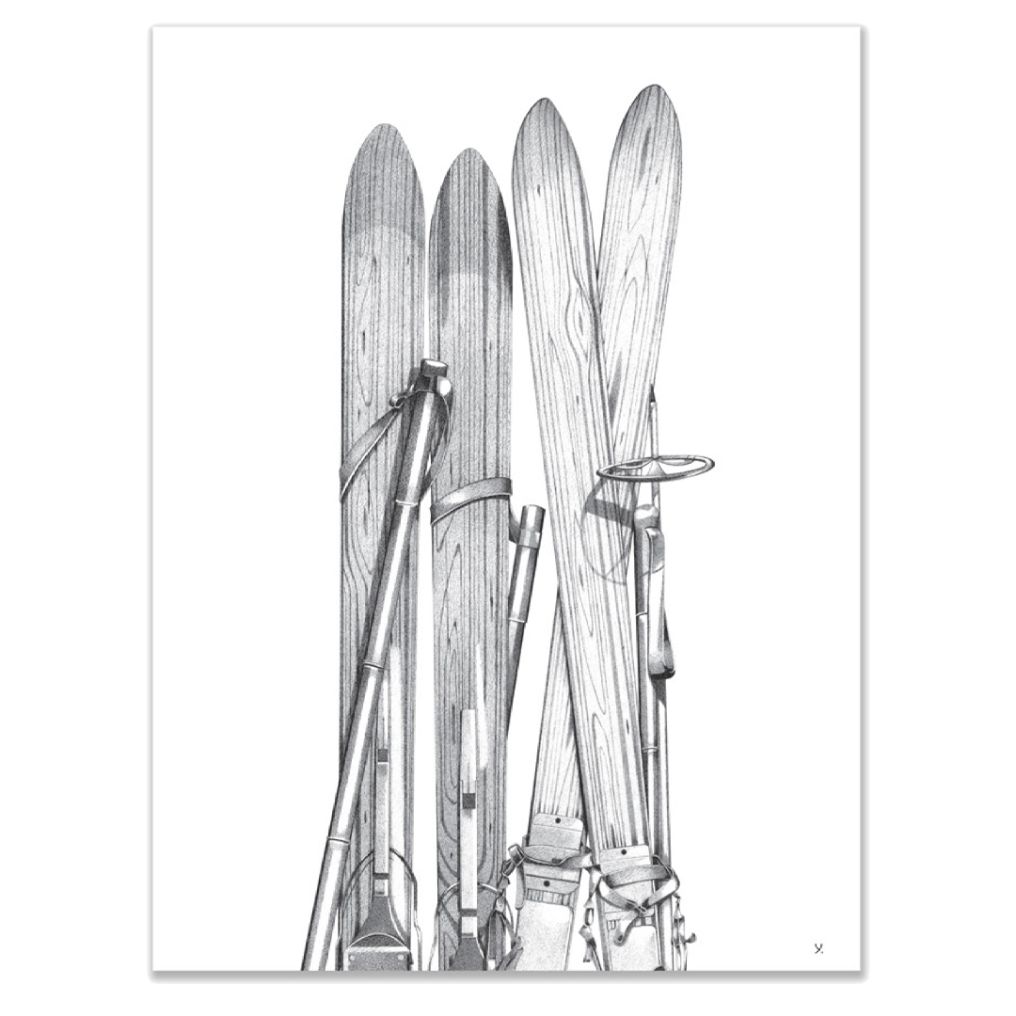 Affiche Ski Madame Hubert