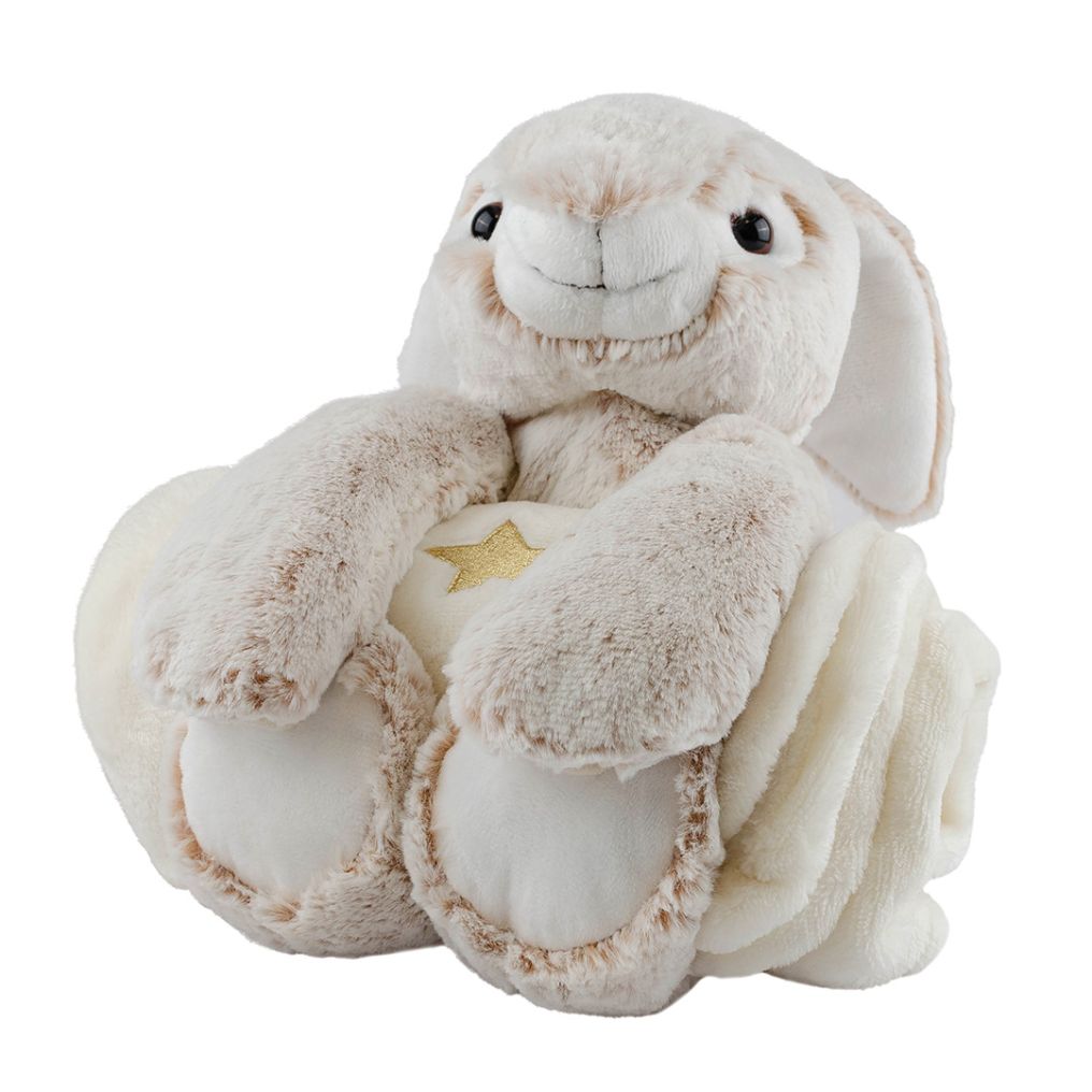 Peluche lapin avec Couverture Plaid Dani Creations