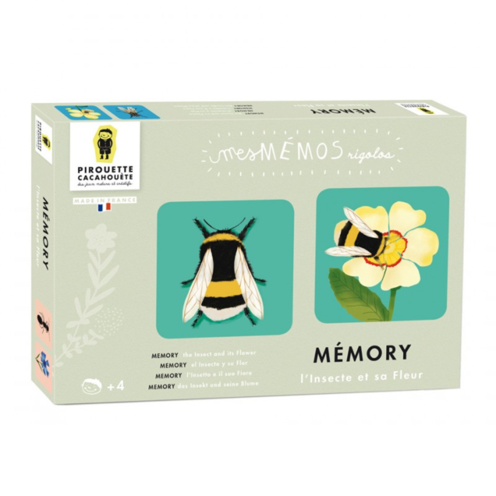 Jeu Mémo Insectes et Fleurs Pirouette Cacahouète