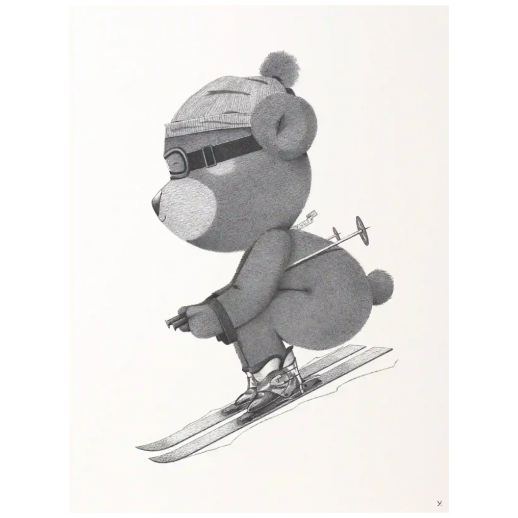 Affiche Madame Hubert Teddy Ski