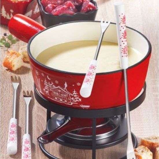 Set 6 fourchettes fondue à fromage bois